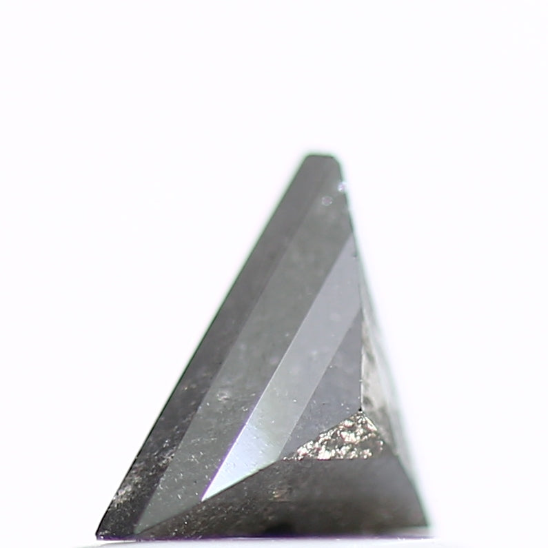 0.45 Carat 6.52 MM Natural Fancy Gray Triangle Salt and Pepper Diamond - Blackdiamond