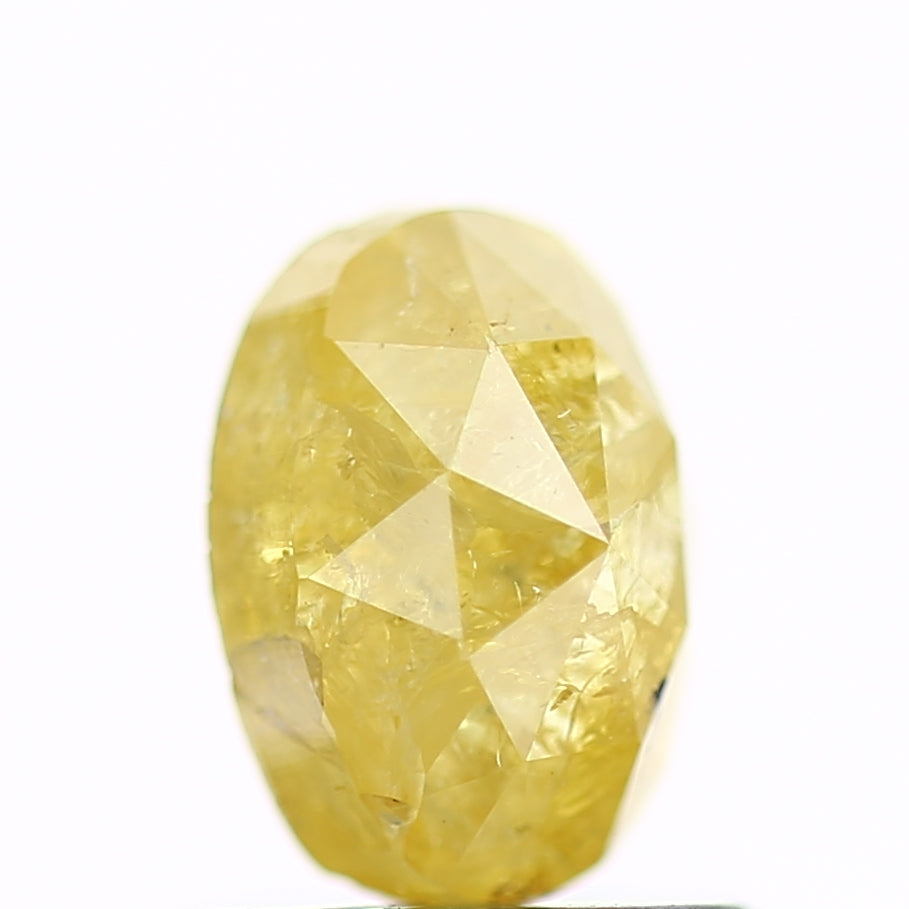 1.02 Carat Fancy Yellow Oval Salt and Pepper Diamond 6.87 MM