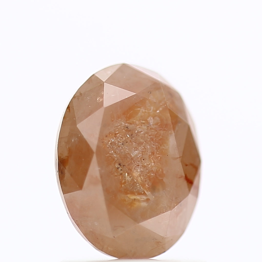 1.30 Carat Natural Orange Oval Cut Salt And Pepper Diamond 7.37 MM