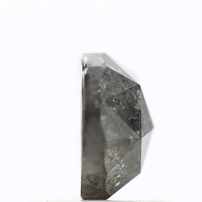 0.83 Carat 5.6 MM Natural Fancy Gray Rose Cut Salt and Pepper Diamond - Blackdiamond