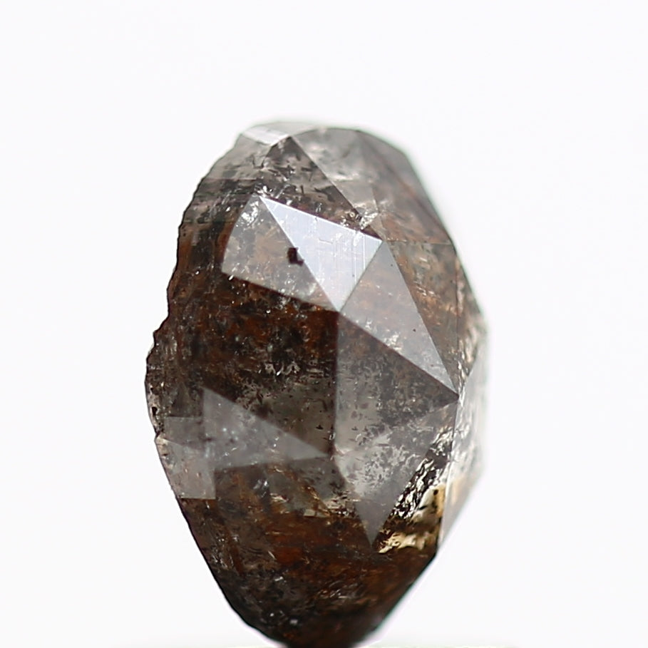 1.04 Carat Oval Rose Cut Natural Brown Diamond 7.10 MM