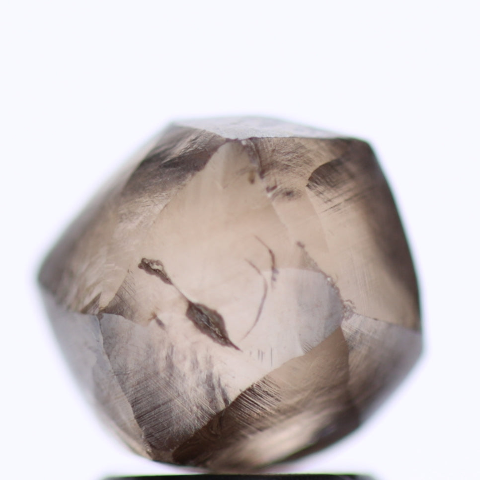 3.80 Carat Natural Fancy Deep Brown Rough Diamond 7.92 MM