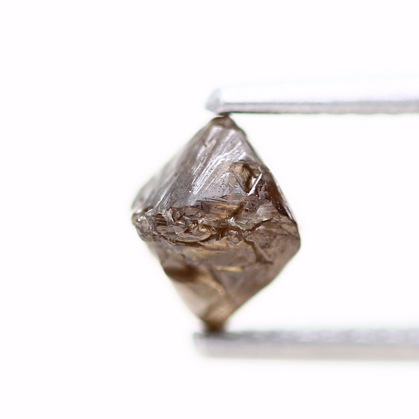 0.92 Carat Fancy Cognac Brown Octahedron Natural Rough Diamond 5.95 MM - Blackdiamond