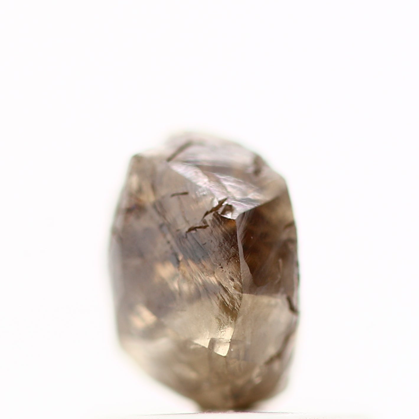 0.84 Carat Natural Fancy Brown Crystal Rough Diamond 5.80 MM - Blackdiamond