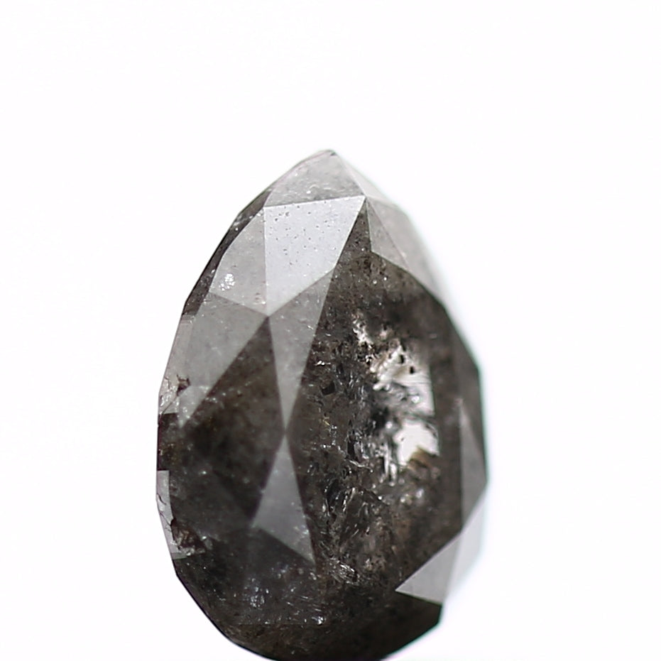 0.96 Carat Salt and Pepper Pear Diamond 6.85 MM