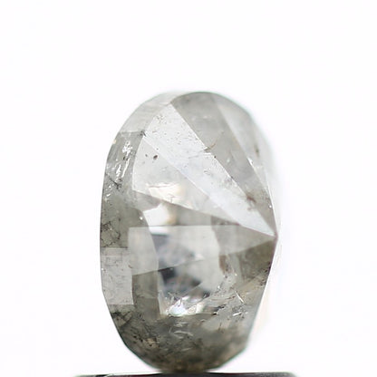 1.72 Carat Fancy Gray Oval Salt and Pepper Diamond 8.04 MM