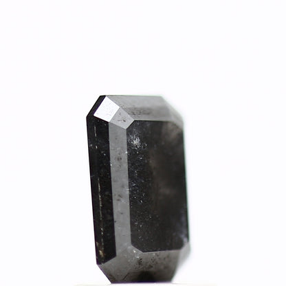 1.27 Carat 7.43 MM Natural Fancy Gray Emerald Salt and Pepper Diamond - Blackdiamond