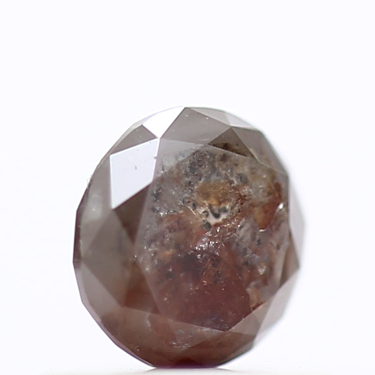 0.59 Carat Red Brilliant Rosecut Salt And Pepper Diamond 4.97 MM