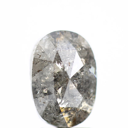 2.70 Carat Cushion Salt and Pepper Gray Loose Diamond 10.40 MM