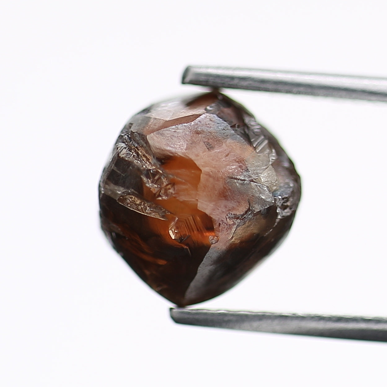 3.94 Carat Natural Fancy Cognac Brown Rough Diamond 7.74 MM