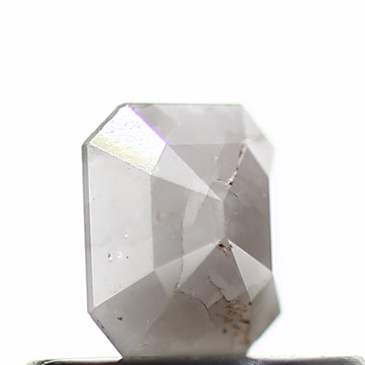 0.22 Carat 4.2 MM Natural Milky Gray Emerald Loose Rustic Diamond