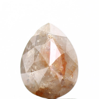 1.31 Carat Peach Orange Pear Rose Cut Natural Loose Diamond SDM918