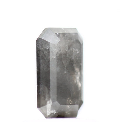 0.98 Carat 6.8 MM Gray Emerald Salt and Pepper Natural Loose Diamond - Blackdiamond