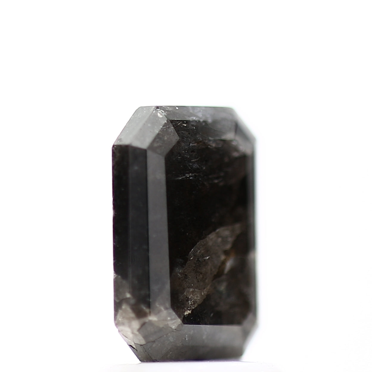 1.65 Carat Natural Emerald Black Salt and Pepper Diamond 8.16 MM - Blackdiamond