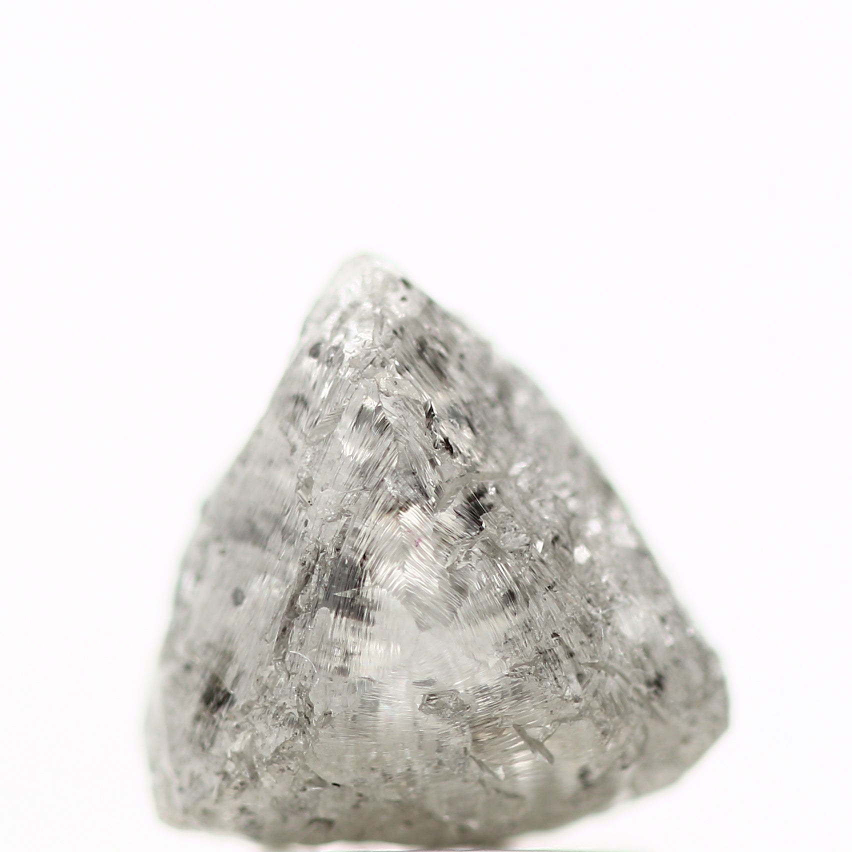 2.11 Carat Triangle Gray Macle Natural Raw Rough Diamond 8.20 MM - Blackdiamond