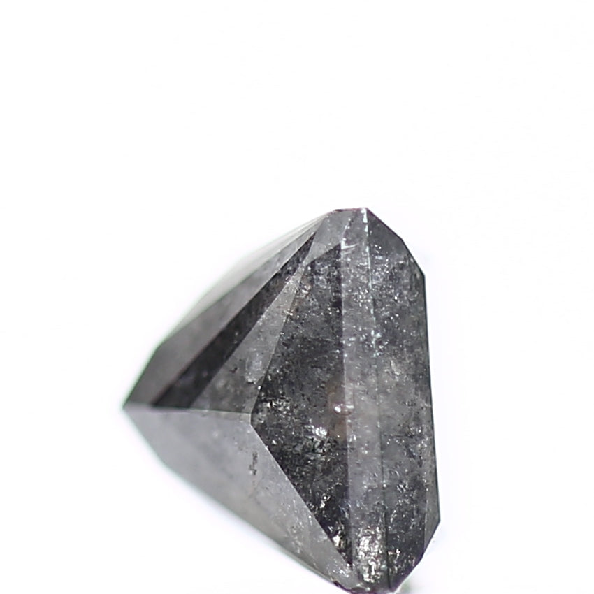 1.13 tcw 5.20 MM Natural Fancy Gray Princess Salt Pepper Diamond - Blackdiamond