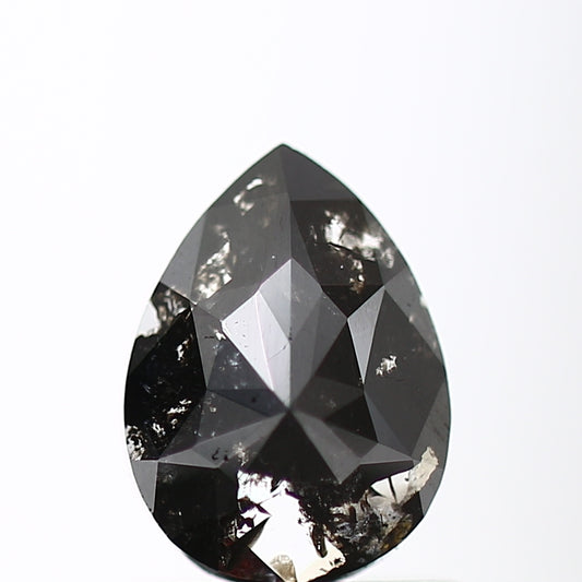 0.60 Carat Fancy Black Pear Shape Natural Loose Diamond SDM975