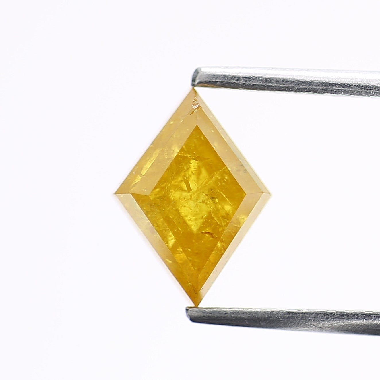 1.76 Carat Natural Yellow Lozenge Salt and Pepper Diamond 9.3 MM