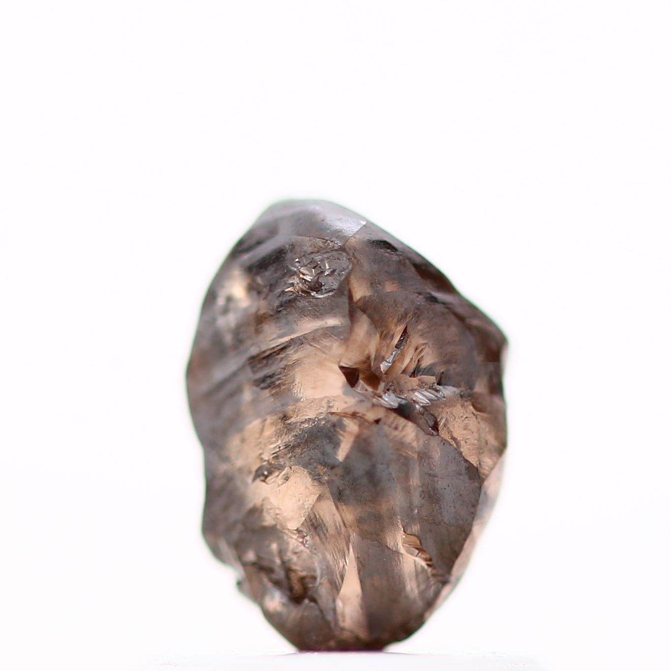 0.98 Carat Natural Fancy Cognac Brown Crystal Rough Diamond 6.75 MM - Blackdiamond