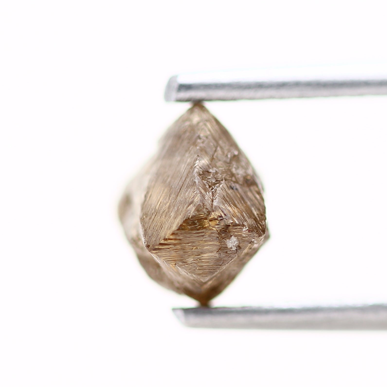 0.86 Carat Champagne Brown Crystal Uncut Rough Natural Diamond 4.90 MM - Blackdiamond