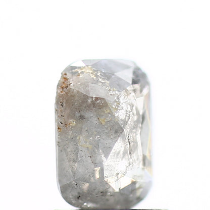 0.84 Carat 6.9 MM Natural Gray Emerald Loose Salt and Pepper Diamond - Blackdiamond