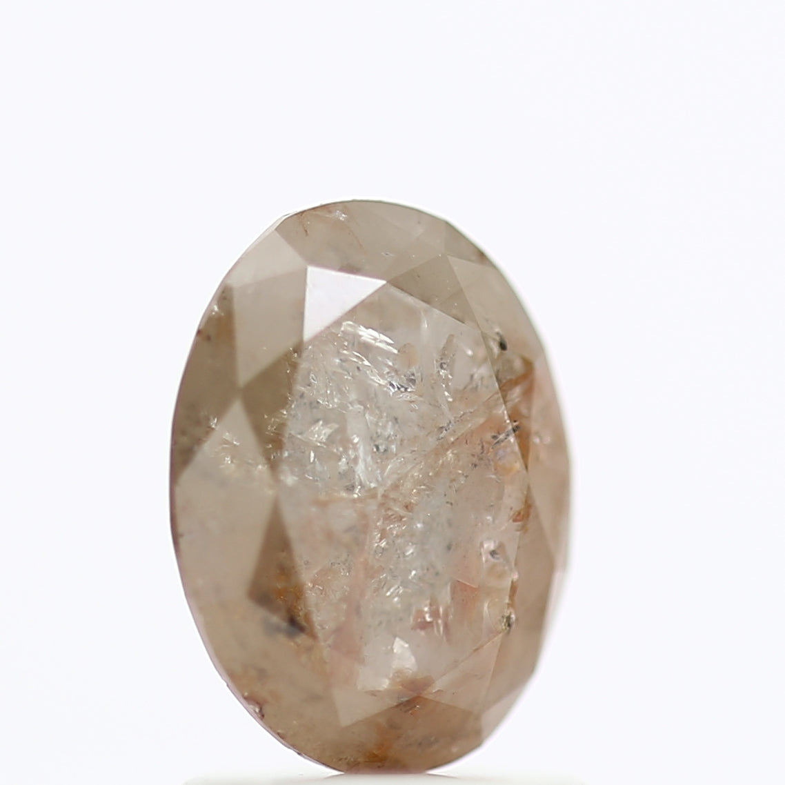 1.20 Carat Orange Brown Oval Salt & Pepper Diamond 8 MM