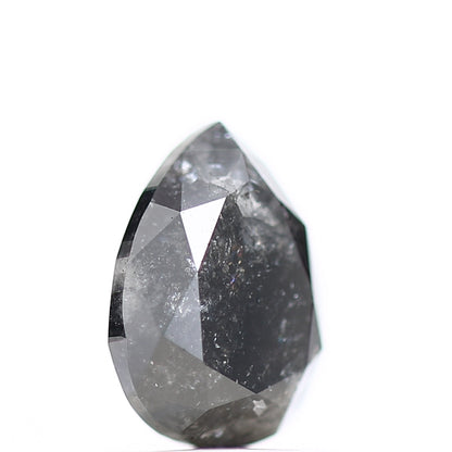 1.41 Carat Fancy Gray Pear Brilliant Cut Salt and Pepper Diamond