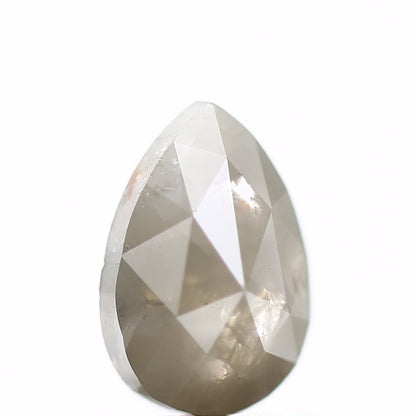 0.86 Carat Natural Pear Rose Cut Gray Rustic Real Diamond SDM274