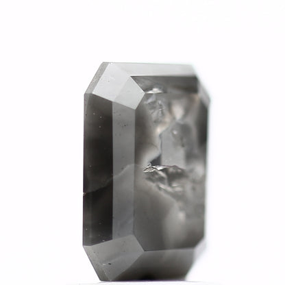 1.51 Carat Natural Emerald Gray Salt and Pepper Diamond 7.50 MM - Blackdiamond