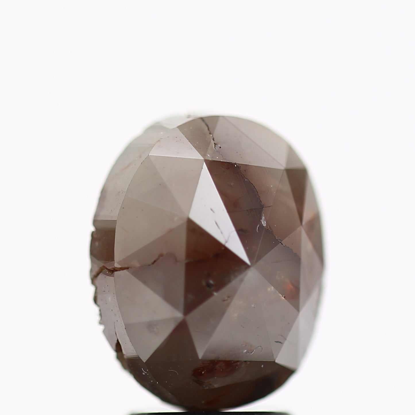 3.56 Ct Rustic Oval Radiant Cut Red Natural Loose Diamond 8.05 MM