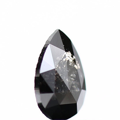 0.36 Carat Natural Pear Rose Cut Black Loose Diamond SDM479