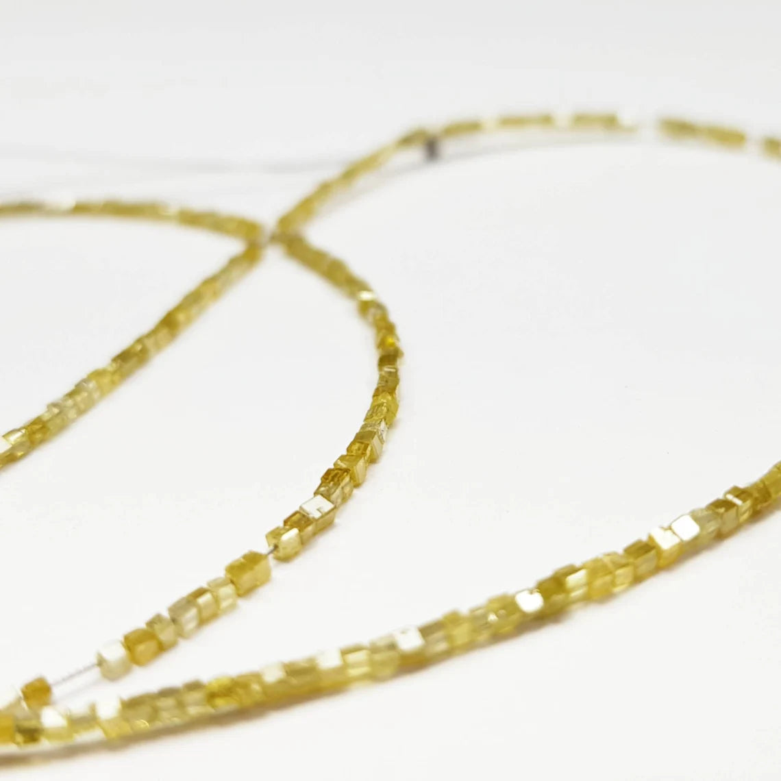 natural diamond beads yellow