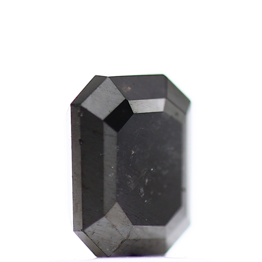 1.01 Carat 6.10 MM Natural Emerald Black Loose Salt and Pepper Diamond - Blackdiamond