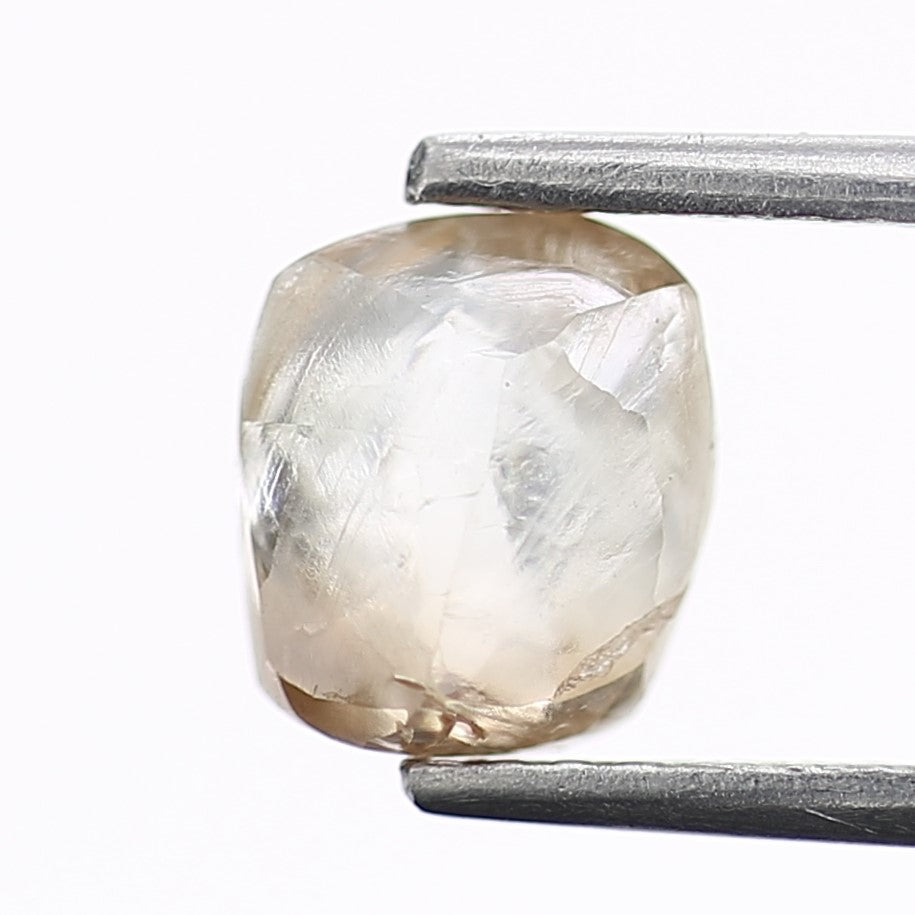 1.34 Carat Natural Fancy Champagne Rough Diamond 6.62 MM