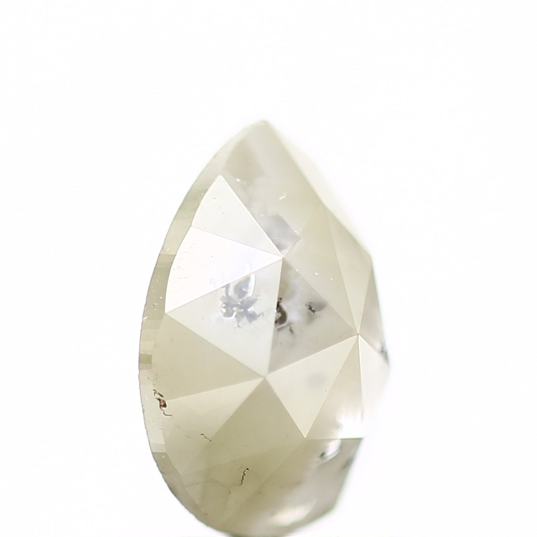 1.02 Carat Natural Pear Icy Gray Rose Cut Diamond SDM913