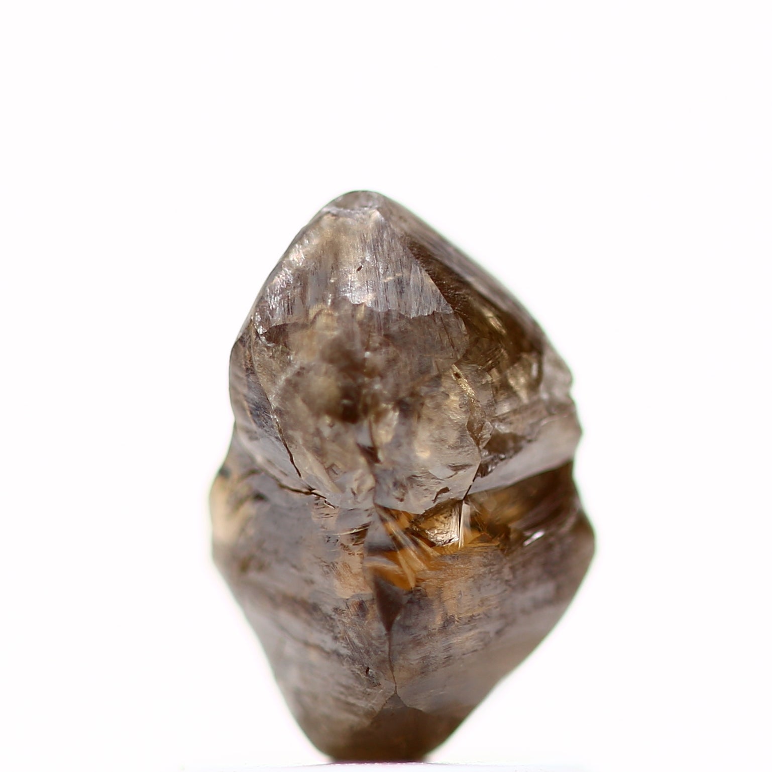 1.37 Carat Uncut Raw Diamond Brown Rough Natural Diamond 7.90 MM - Blackdiamond