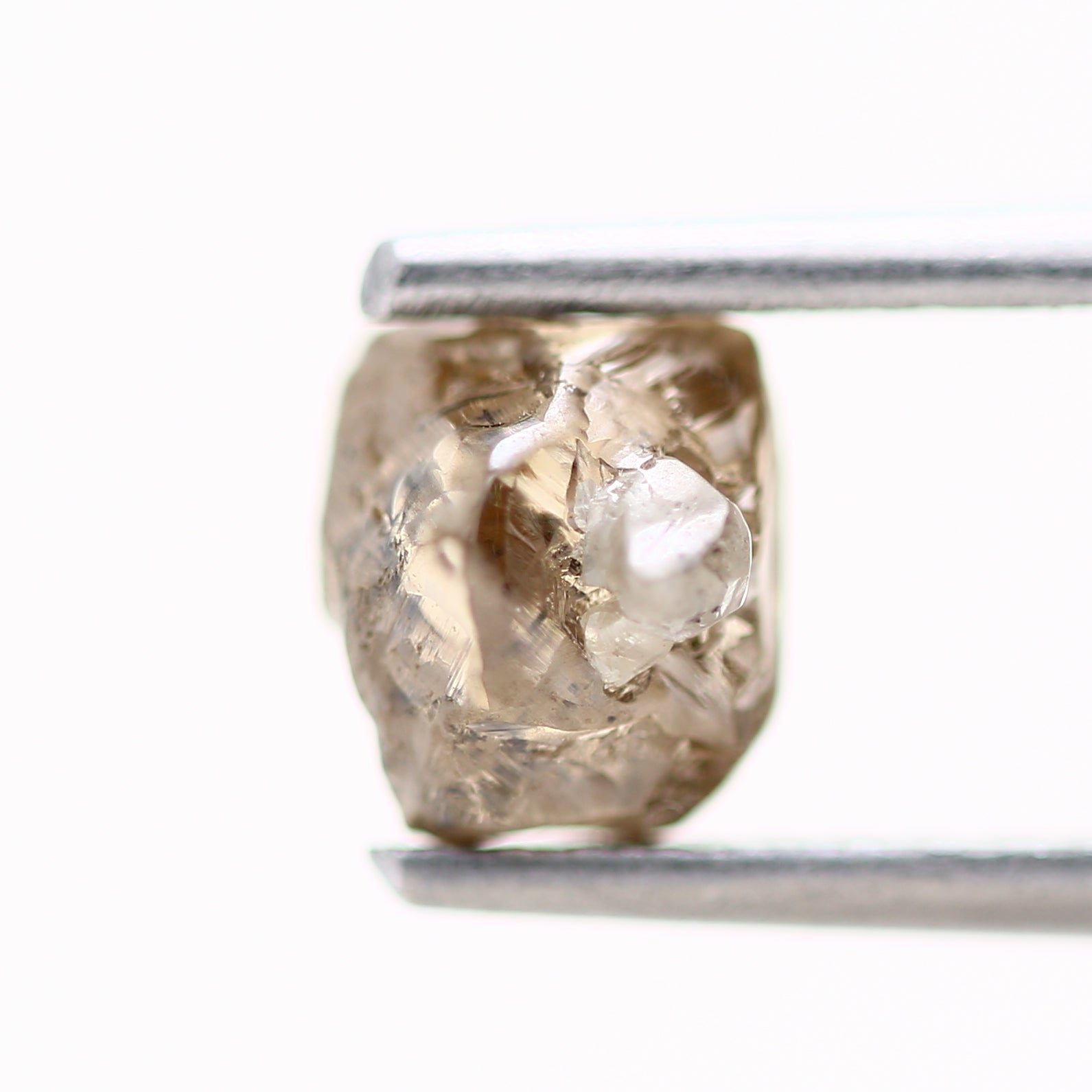 1.22 Carat Fancy Champagne Brown Crystal Raw Rough Diamond 5.30 MM - Blackdiamond