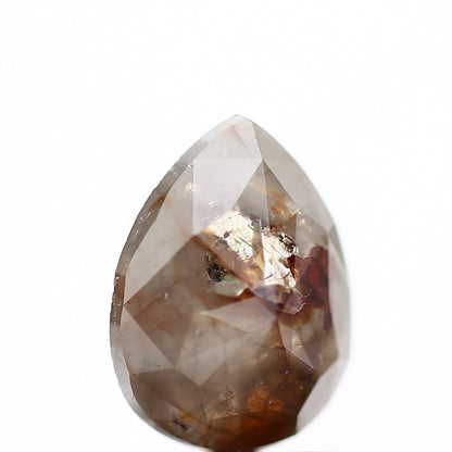 1.20 Carat Natural Pear Rosecut Gray Red Rustic Loose Diamond SDM91