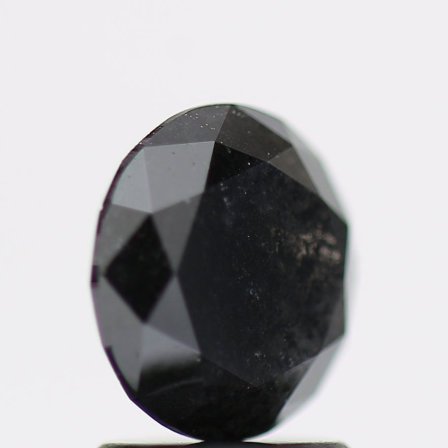 1.50 Carat Fancy Black Round Brilliant Diamond GIA Certified