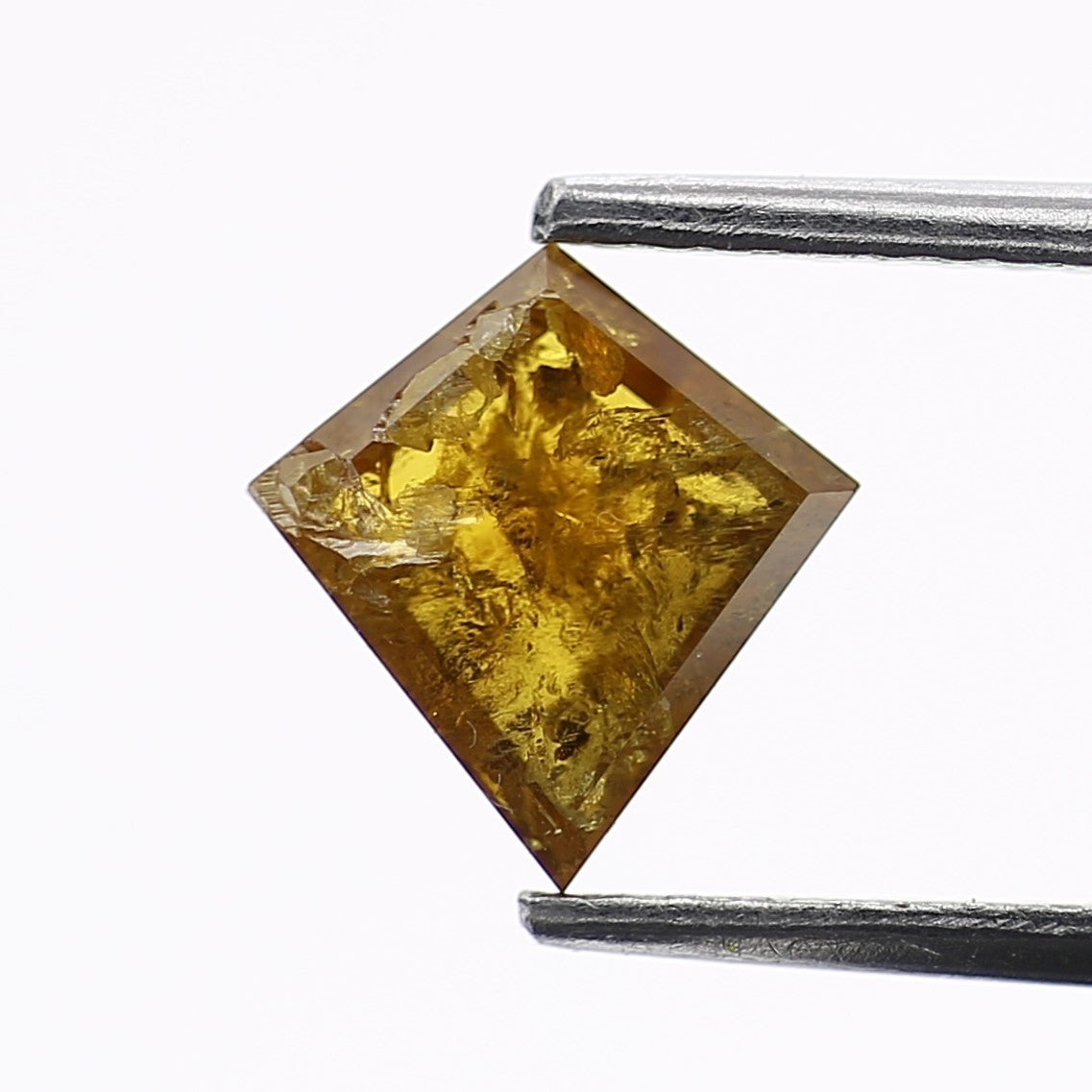 1.01 Carat Natural Yellow Brown Kite Salt and Pepper Diamond 8.2 MM