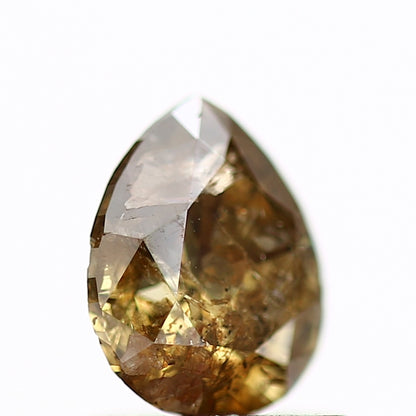 0.82 Carat Natural Pear Orange Salt and Pepper Diamond SDM65