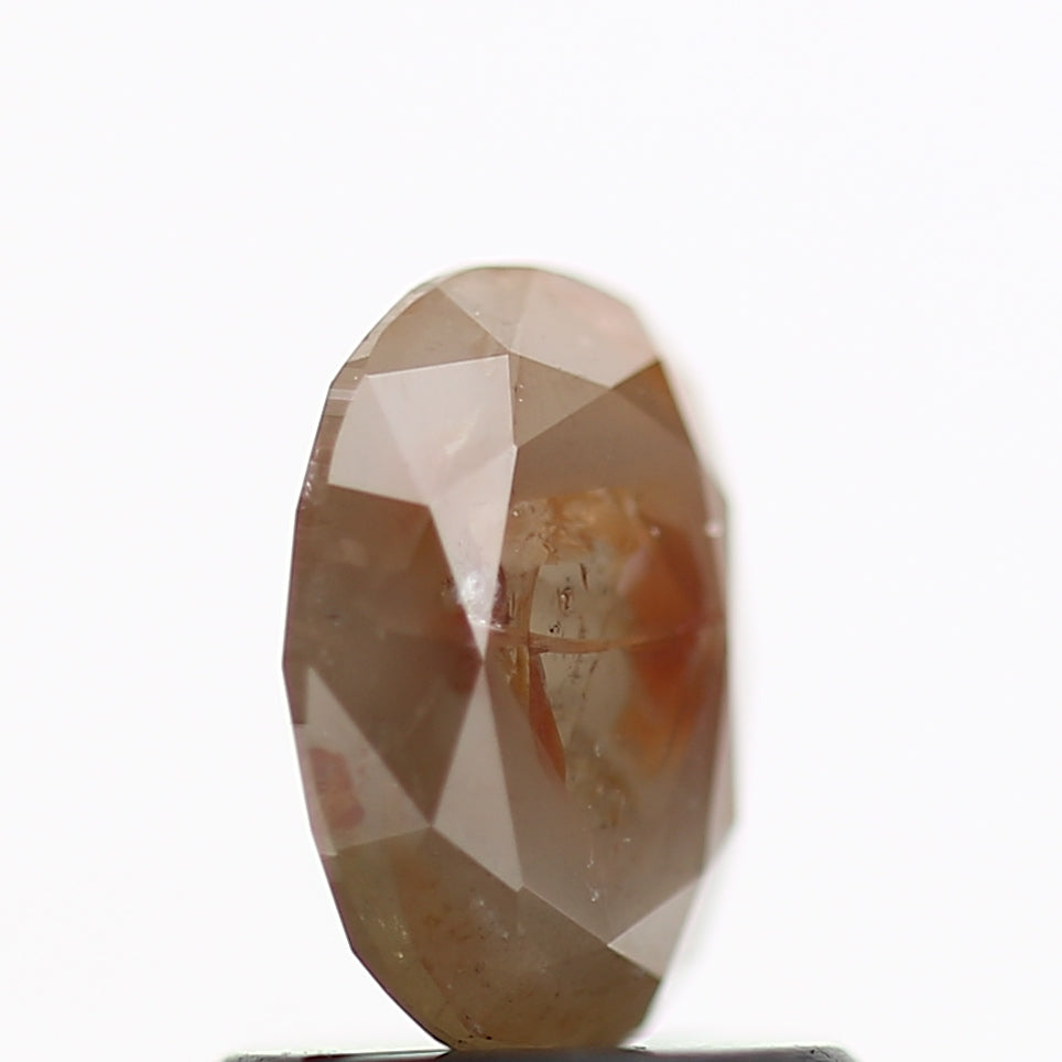 Natural Oval Shaped Orange 1 carat Salt And Pepper Diamond 7 MM