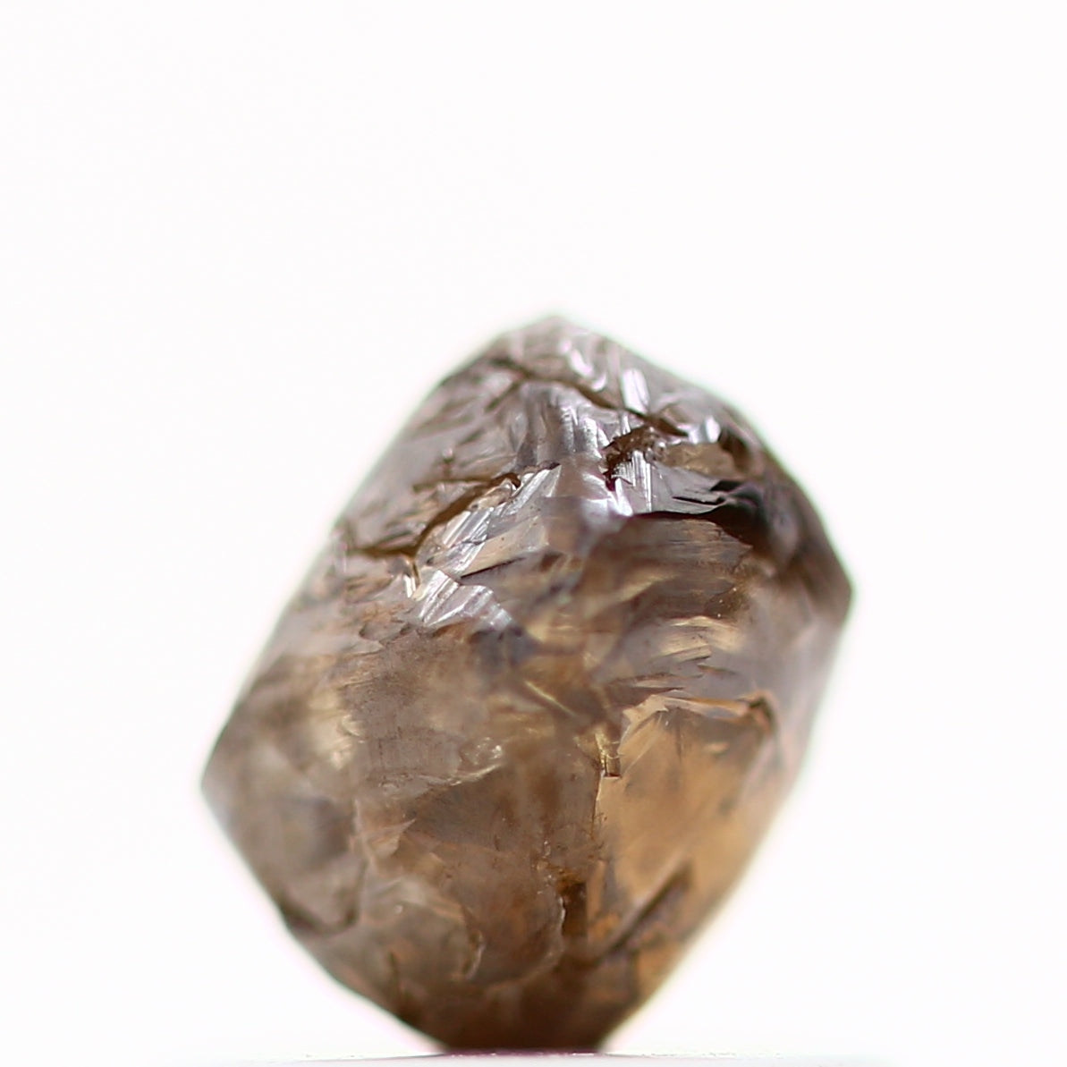 0.86 Carat Natural Cognac Brown Octahedron Uncut Rough Diamond 5.40 MM - Blackdiamond