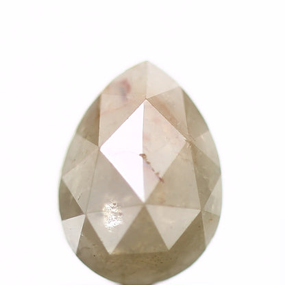 1.13 Carat Pear Gray Rustic Rose Cut Natural Diamond SDM990