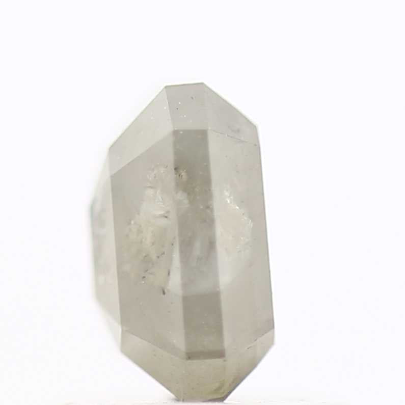 1.01 Carat 5.96 MM Rustic Gray Emerald Cut Salt and Pepper Diamond - Blackdiamond