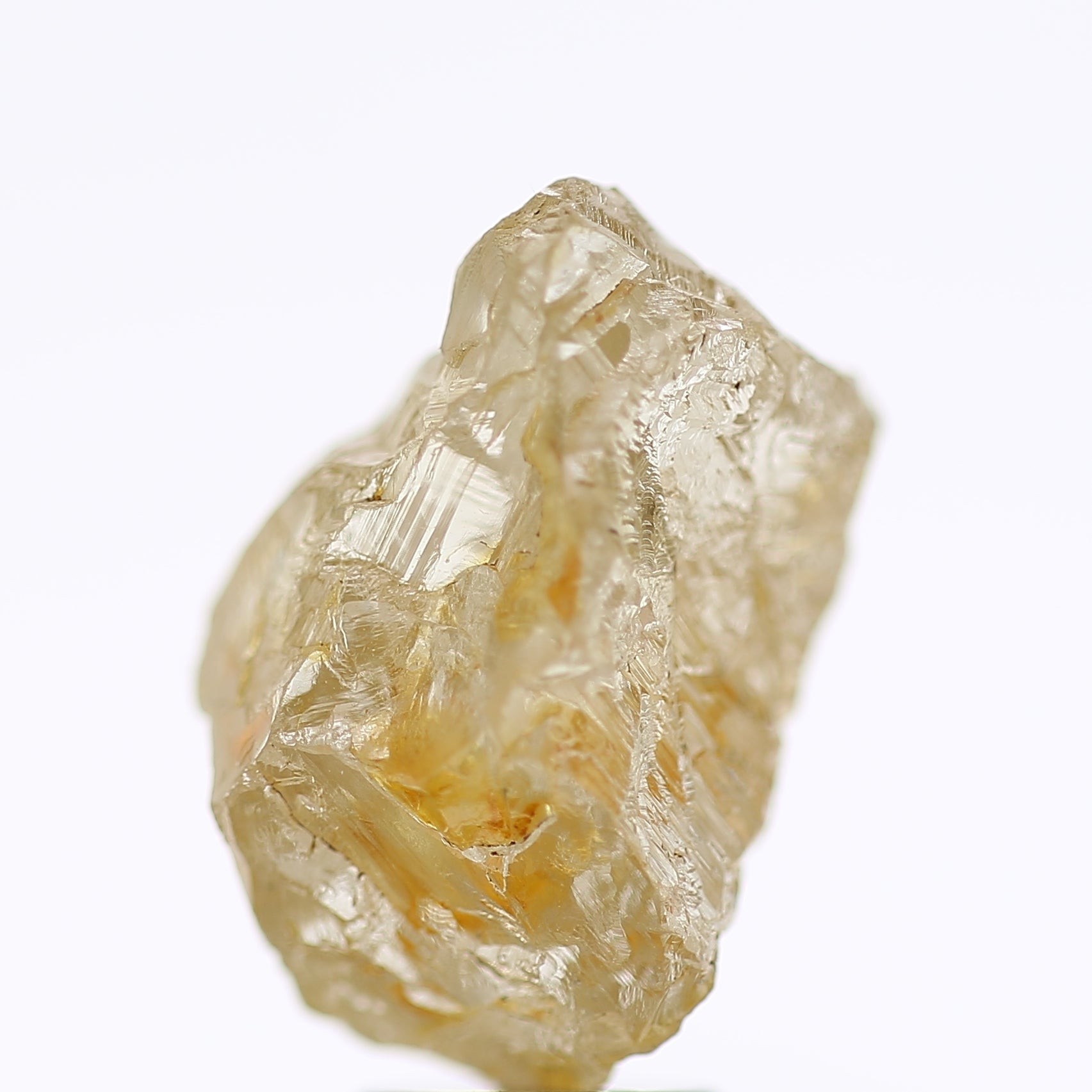 6.73 Carat Natural Fancy Yellow Champagne Rough Diamond 13 MM