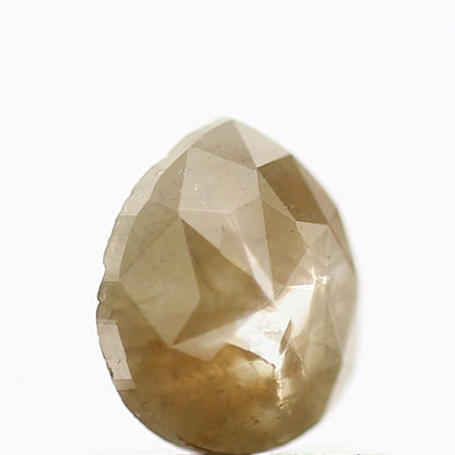 0.55 Carat Natural Rose Cut Yellow Pear Rustic Diamond SDM364