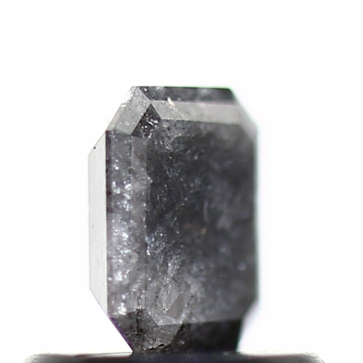 0.51 Carat 5.2 MM Gray Emerald Salt and Pepper Natural Loose Diamond - Blackdiamond