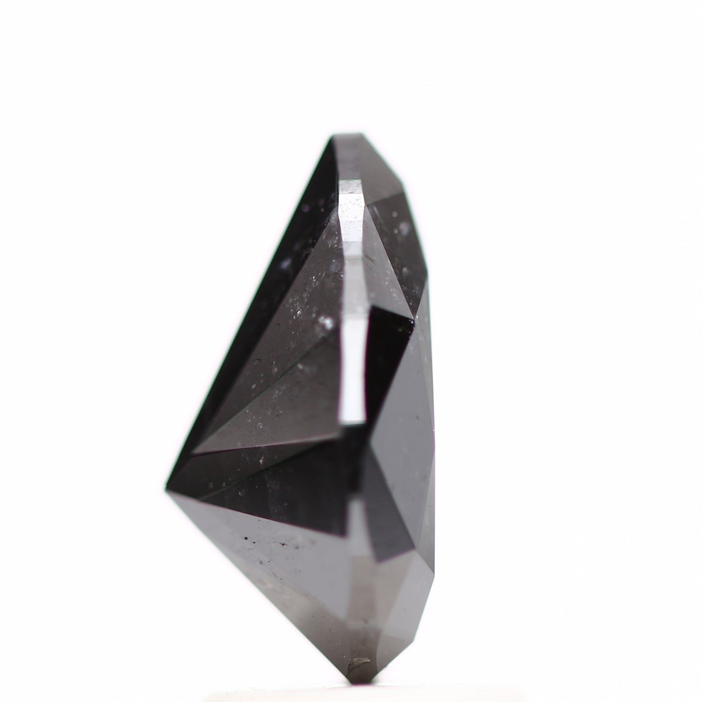 2.16 Carat Natural Black Pear Shape Salt and Pepper Diamond