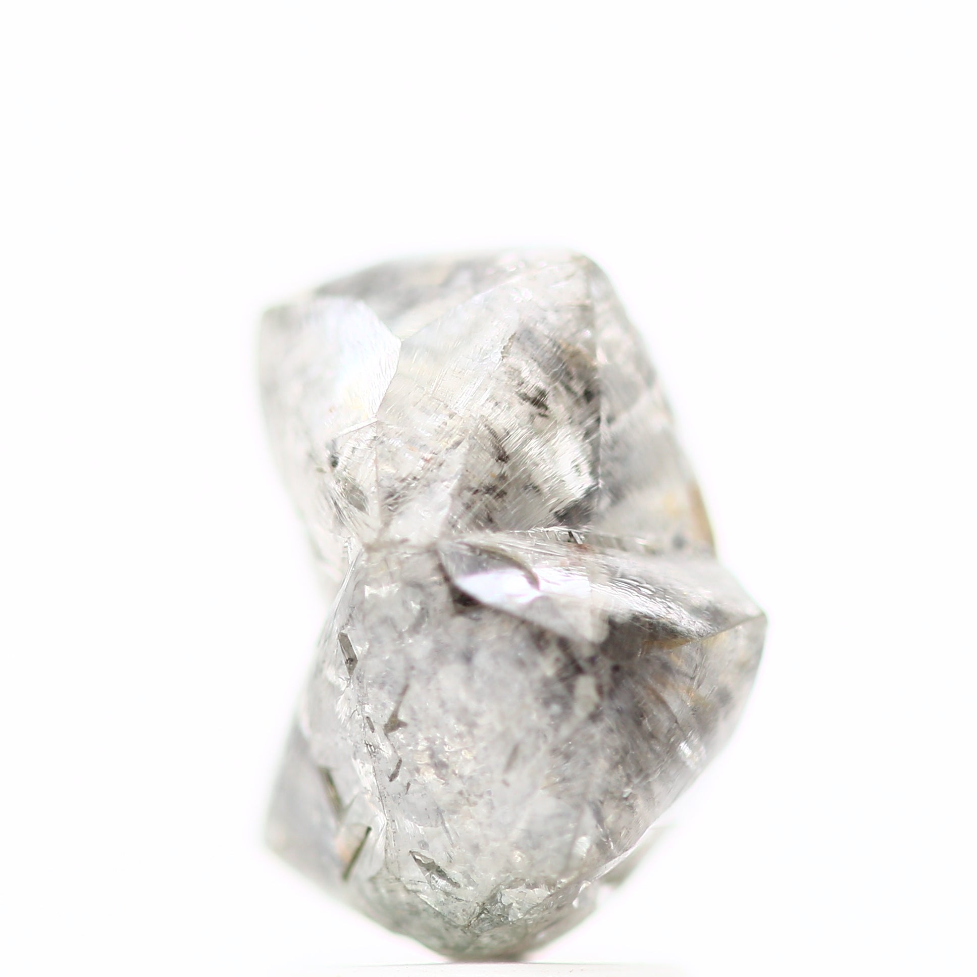 3.88 Carat Natural Loose White Raw Uncut Rough Diamond 9.80 MM - Blackdiamond